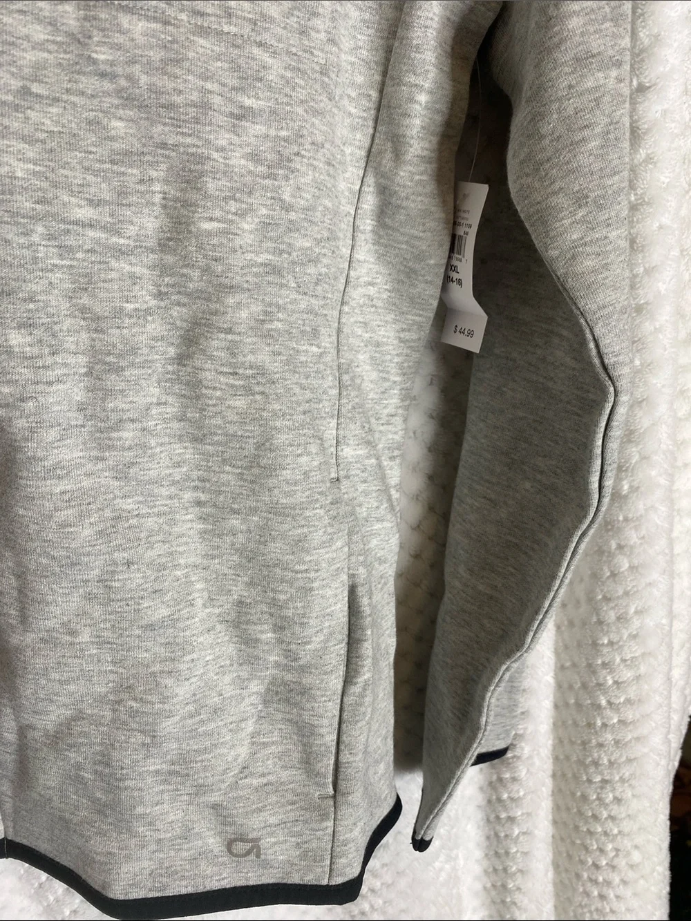 GAP Fit Light Heather Gray Zip Boys Hoodie